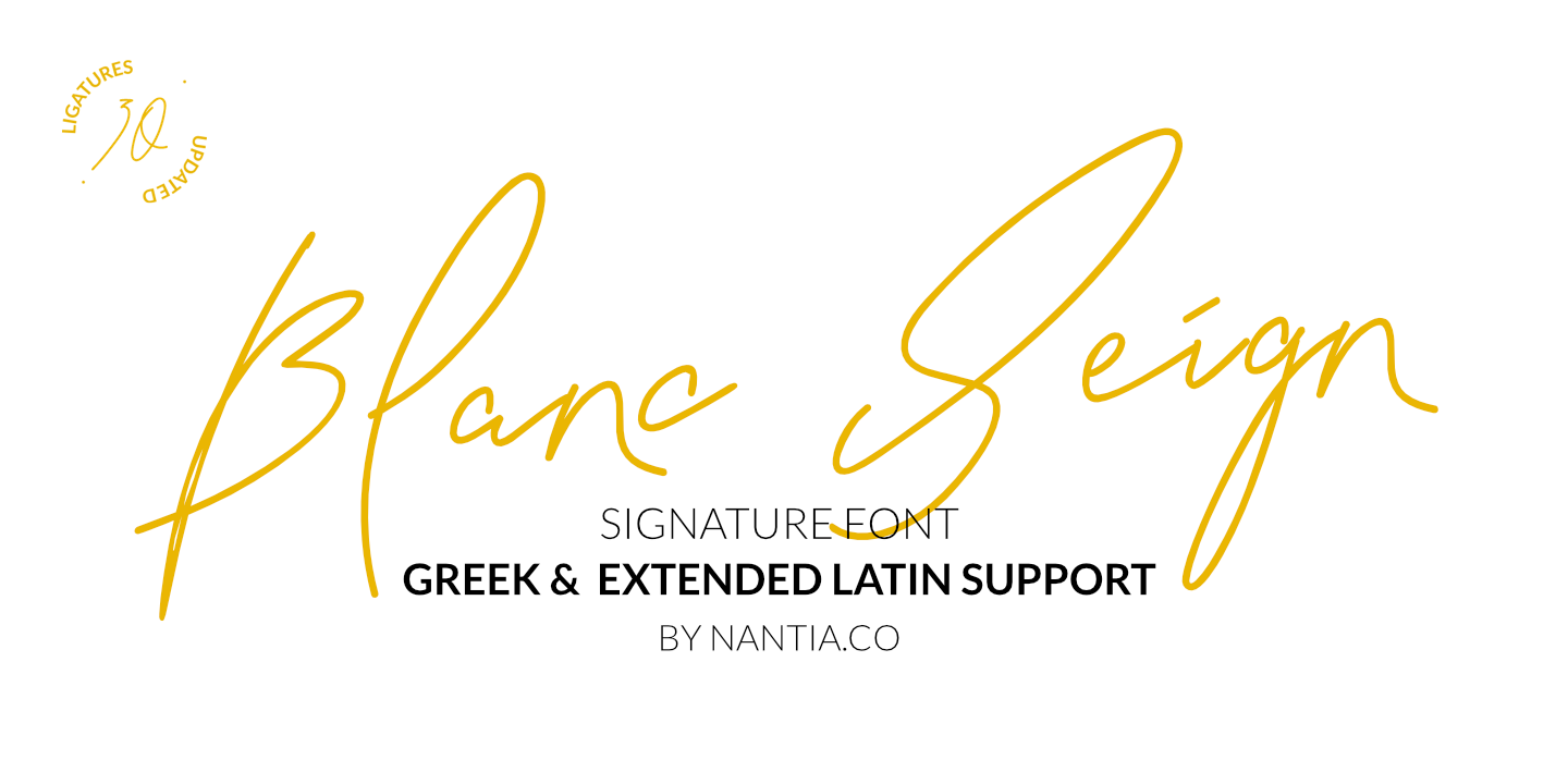 Шрифт Blanc Seing